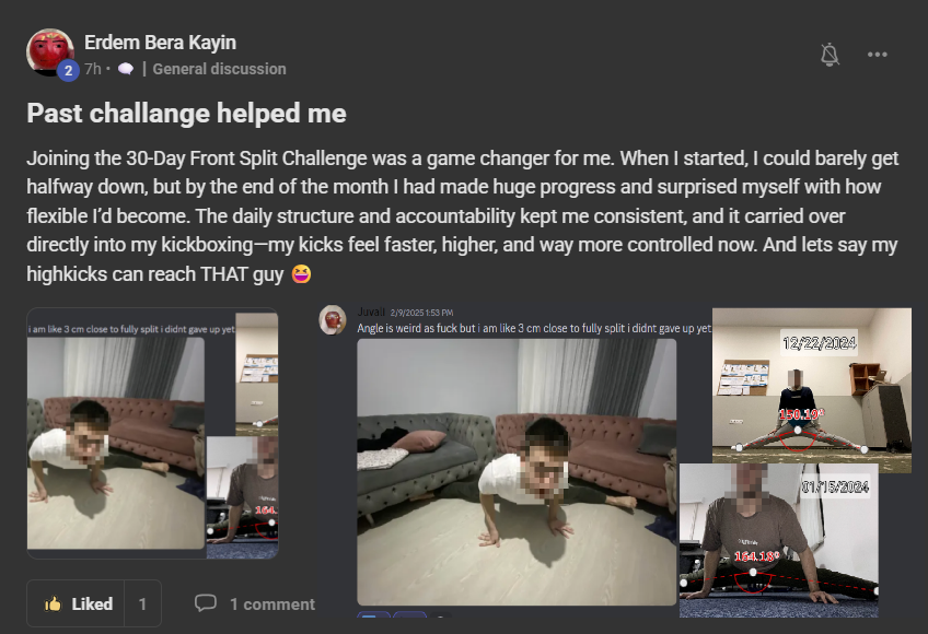 Erdem Bera Kayin — 30-Day Front Split Challenge transformation